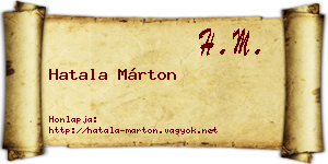 Hatala Márton névjegykártya