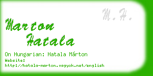 marton hatala business card