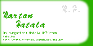 marton hatala business card